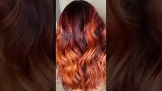 Copper Balayage Transformation- Perfect Fall Hair Color 2022 #shorts #balayage #copperhair