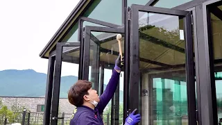 Korean Glass Folding Door Factory Mass Production Process