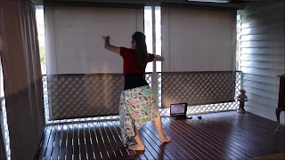 Latihan tari Panji Semirang dari belakang | Belajar tari Bali