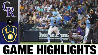 Rockies vs. Brewers Highlights (7/22/22) | MLB Highlights