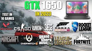 GTX 1650 Laptop Test In 10 Games In 2023 ft I5 10500H