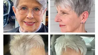 Inspired Gray Pixie Haircuts for Older Womans Over 50