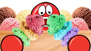 ASMR GIANT ICE CREAM EATING with RED BALL 4 MUKBANG ANIMATION #Shorts