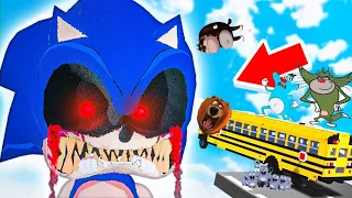 Grizzy The Lemmings Cars vs SONIC.EXE |  Challenge  in Teardown Game | Alumota Bhalu