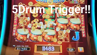 5 Drum Trigger on Dancing Drums 🥁, Big wins and bonuses!!