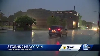 Storms and heavy rain hit SE Wisconsin Monday