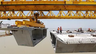 Amazing Modern Fastest Bridge Construction Methods - Biggest Machines Oversize Load Truck Working