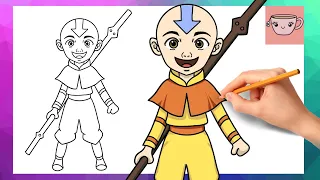 How To Draw Aang from Avatar The Last Airbender | Drawing Tutorial