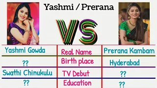 Krishna Mukunda Murari Serial Heroines yashmi gowda 🆚 prerana kumbam | comparison | #bhagyasreeeditz