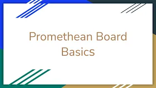 Promethean Board Basics