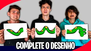 TIVE QUE COMPLETAR OS DESENHOS DOS MEUS AMIGOS! - Desafio