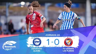 RESUMEN Y GOLES DEPORTIVO ALAVÉS vs FC LEVANTE LAS PLANAS, Jornada 26, FINETWORK LIGA F