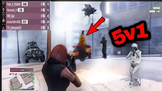MOST EPIC 5V1 IN GTA 5 ONLINE HISTORY *CAPTURE AREA*