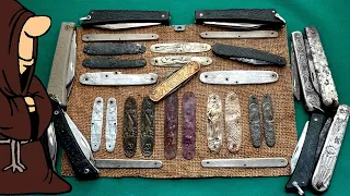 Копанные складные ножи СССР в коллекции, обычно такие самые редкие / USSR knife collection