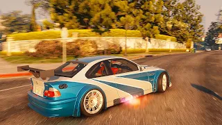 GTA 5: Remastered Graphics 'NaturalVision Evolved' ► BMW M3 GTR NFS Most Wanted [4K Gameplay]