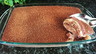 Quick dessert that melts in your mouth! No Oven No Bake! Delicious Chocolate Dessert!