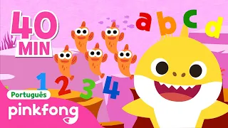 [TV] Aprende Números 123 | Volta as Aulas🎒| Completo | Pinkfong, Bebê Tubarão! Canções para Crianças