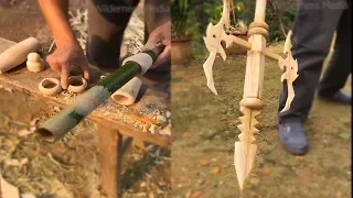 Awesome ideas old man use bamboo make furniture weapon...