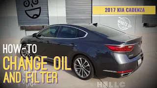 2017 Kia Cadenza Oil Change | How-to change Oil and Filter