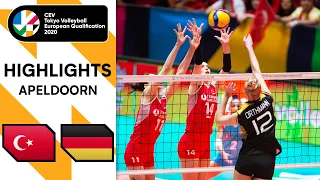 Turkey vs. Germany - Highlights | CEV Women's Tokyo Volleyball Qualification 2020