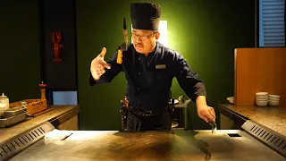 Amazing skill of teppanyaki master - korean street food /한국의 손꼽히는 철판스테이크 달인의 손놀림 길거리음식