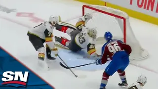 Mikko Rantanen Scores 14 SECONDS In As Adin Hill Misplays The Puck