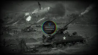 RELAXING RAIN WITH DISTANT ARTILLERY w/BATTLE AMBIENCE | AMBIENCE CHANNEL