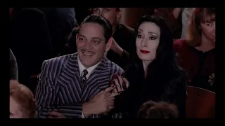 Morticia & Gomez Addams - Mary on a cross