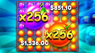 GIGANTIC MAX MULTI WIN ON FRUIT PARTY BONUS BUY!