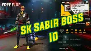 Sᴋ᭄Sᴀʙɪʀᴮᴼˢˢ Free fire id 🔥Sk sabir boss uid with sabir boss song😈Sk sabir boss real id ~TSG #shorts