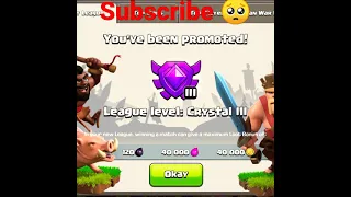 joining crystal league in clash of clans#shorts