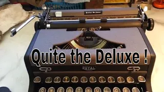 Royal Quiet De Luxe Typewriter Cleaned & Serviced Ribbon Installed Demo