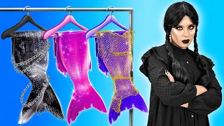 Queue de sirène de Mercredi ! Transformations de Mercredi Addams à Sirène par La La Life