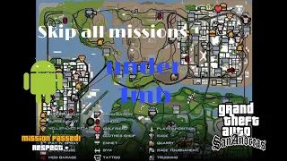 How to skip all missions and unlock full map on GTA San Andreas android | under 1 mb download