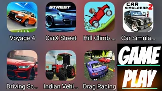 voyage 4 🆚 Carx Street 🆚 Car simulator 2 🆚 Driving school 2020 🆚 indian tracter 3d ....