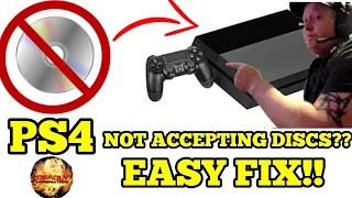 PS4 WON'T ACCEPT DISCS? | EASY FIX!