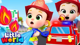 Fireman, Fire Truck Song | Kids Songs & Nursery Rhymes by Little World