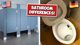 7 RESTROOM DIFFERENCES! 🚽 (Germany vs USA  - Toilets, Behavior, Locations)