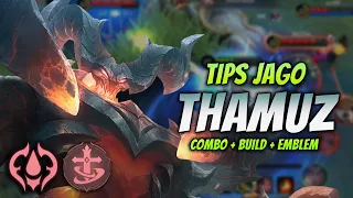 CARA MAIN THAMUZ 1 VS 5 ! BUILD & EMBLEM THAMUZ TERSAKIT 2023 ! | THAMUZ EXP LANE GAMEPLAY