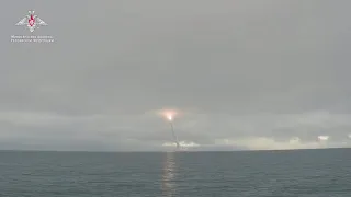 Launch of ballistic missile "Mace" from the nuclear submarine "Yuri Dolgoruky" in the Barents sea