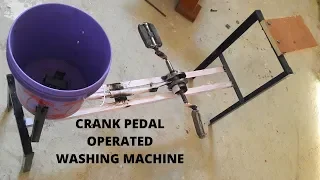 Crank pedal operated washing machine Mechanical Engineering Project topics | Diploma project