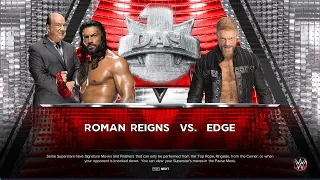 WWE 2K23 FULL MATCH ROMAN REIGNS VS EDGE