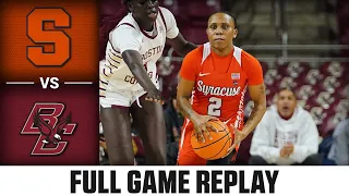 Syracuse vs. Boston College Full Game Replay | 2022-23 ACC Women’s Basketball