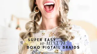 SUPER EASY, 10 Minute, Boho Pigtail Braid Tutorial