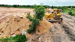 Part-2 Unveiling the Incredible Process of Bulldozer Clearing and Rock Soil for Smooth Land Filling