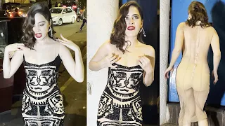 Urfi Javed Uncomfortable Moments In Her Stylish Outfit at Party