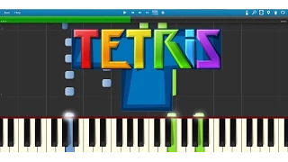Tetris - Main Theme (Piano Tutorial, Synthesia)