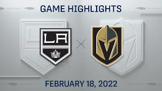 NHL Highlights | Kings vs. Golden Knights - Feb. 18, 2022