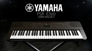 Yamaha PSR E360 Digital Piano, Dark Walnut | Gear4music demo