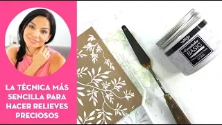 Cómo poner un stencil con pasta de textura⎮#30DST día 18